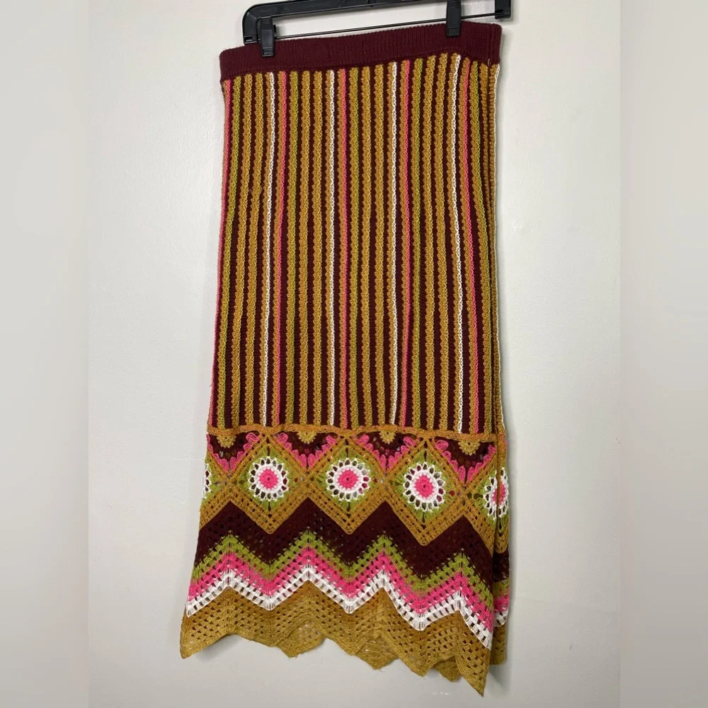 So Goods For Life Crochet Sweater Maxi Pencil
skirt Sz Large 34.5” length - Picture 3 of 9
